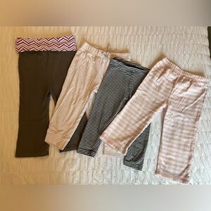 Toddler Girls 24M Legging Bundle Flare Fold Over & Striped Joggers